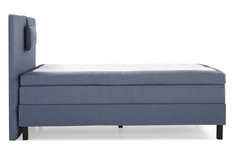 Lucky Komplett Sängpaket 120x200 Polyeter Slät Sänggavel - Nackkudde Liten Mörkblå - Möbler - Sovrum - Sängar - Kontinentalsängar