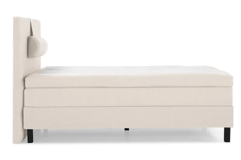 Lucky Komplett Sängpaket 120x200 Polyeter Slät Sänggavel - Nackkudde Stor Beige - Möbler - Sovrum - Sängar - Kontinentalsängar