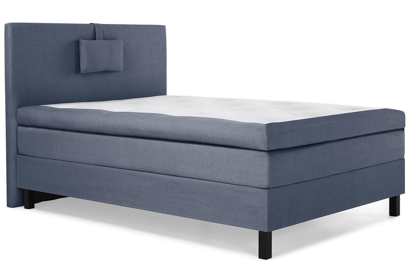 Lucky Komplett Sängpaket 120x200 Polyeter Slät Sänggavel - Nackkudde Liten Mörkblå - Möbler - Sovrum - Sängar - Kontinentalsängar