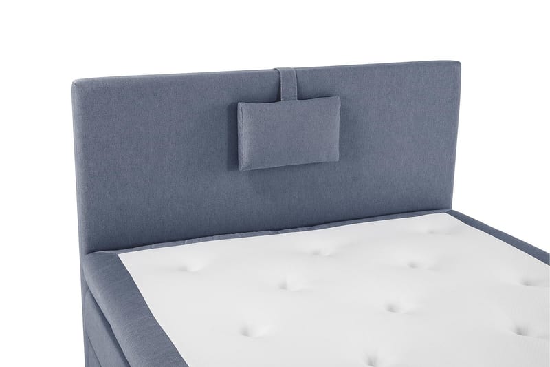 Lucky Komplett Sängpaket 120x200 Polyeter Slät Sänggavel - Nackkudde Liten Mörkblå - Möbler - Sovrum - Sängar - Kontinentalsängar