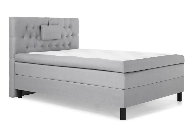 Lucky Komplett Sängpaket 120x200 Polyeter Diamant Sänggavel - Nackkudde Liten Mellangrå - Möbler - Sovrum - Sängar - Kontinentalsängar