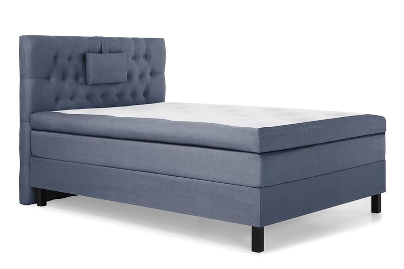 Lucky Komplett Sängpaket 120x200 Polyeter Diamant Sänggavel - Nackkudde Liten Mörkblå - Möbler - Sovrum - Sängar - Kontinentalsängar