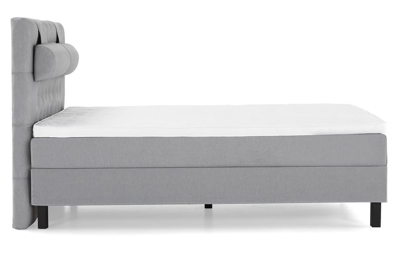 Lucky Komplett Sängpaket 140x200 Skum Diamant Sänggavel - Nackkudde Stor Mellangrå - Möbler - Sovrum - Sängar - Kontinentalsängar
