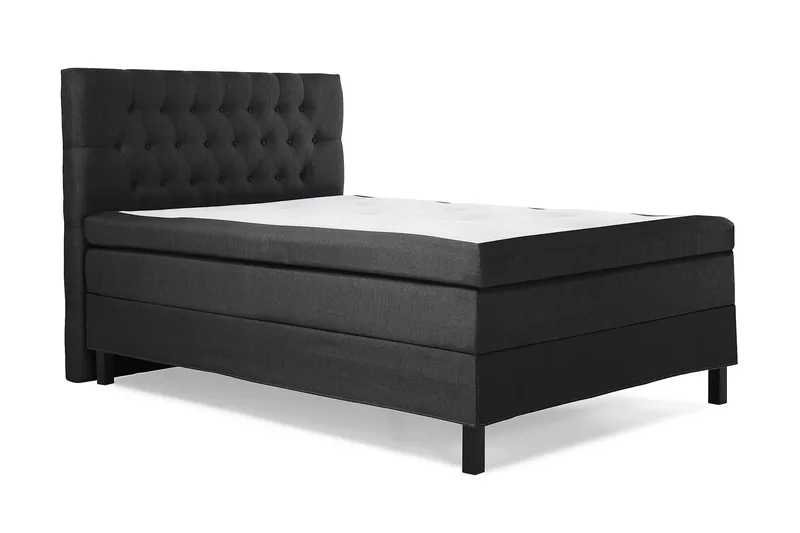 Lucky Komplett Sängpaket 140x200 Polyeter Diamant - Svart / Grå - Möbler - Sovrum - Sängar - Kontinentalsängar