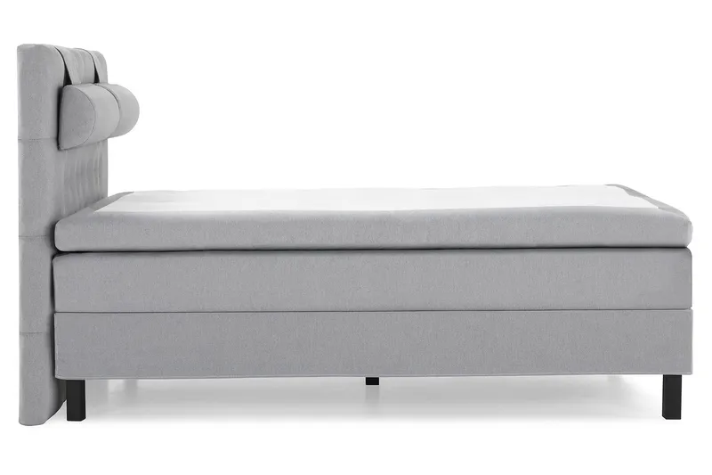 Lucky Komplett Sängpaket 140x200 Polyeter Diamant Sänggavel - Nackkudde Stor Mellangrå - Möbler - Sovrum - Sängar - Kontinentalsängar