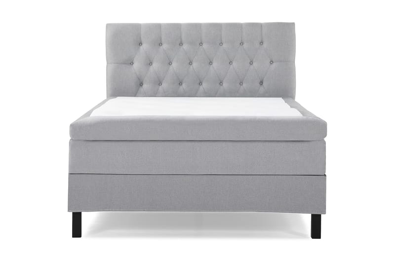 Lucky Komplett Sängpaket 140x200 Polyeter Diamant Sänggavel - Grå - Möbler - Sovrum - Sängar - Kontinentalsängar