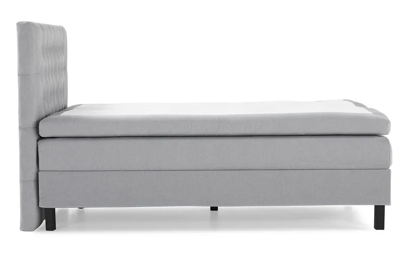 Lucky Komplett Sängpaket 140x200 Polyeter Diamant Sänggavel - Grå - Möbler - Sovrum - Sängar - Kontinentalsängar