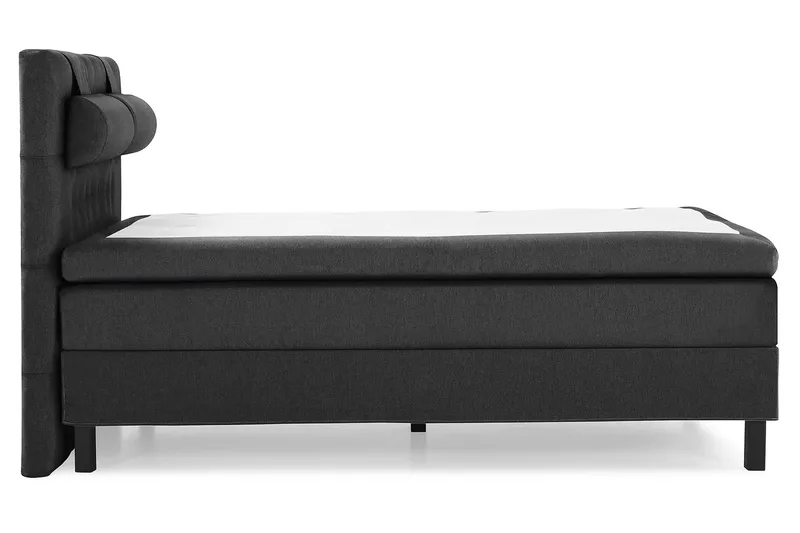 Lucky Komplett Sängpaket 140x200 Polyeter Diamant Sänggavel - Nackkudde Stor Svart/Grå - Möbler - Sovrum - Sängar - Kontinentalsängar