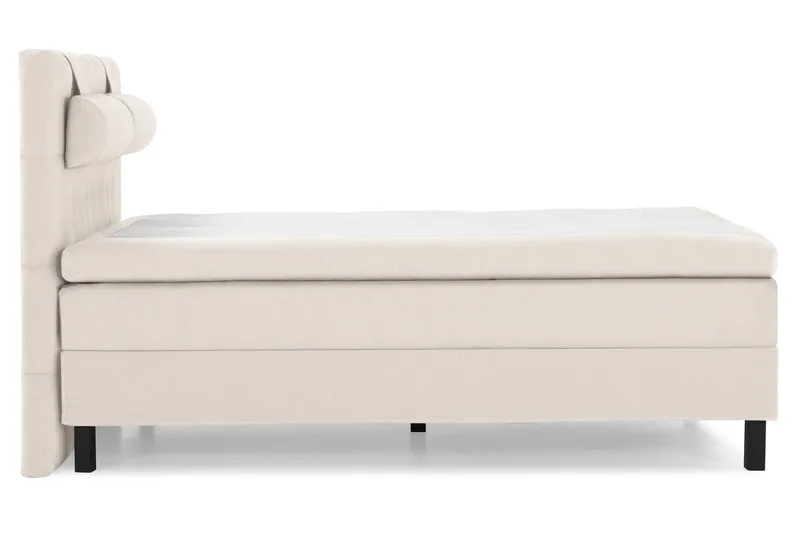 Lucky Komplett Sängpaket 140x200 Polyeter Diamant Sänggavel - Nackkudde Stor Beige - Möbler - Sovrum - Sängar - Kontinentalsängar