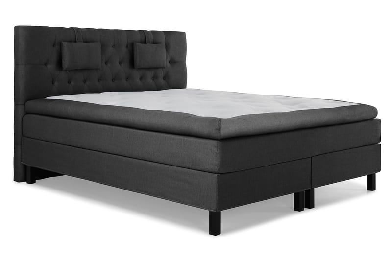 Lucky Komplett Sängpaket 160x200 Latex Diamant - Nackkudde Liten Svart/Grå - Möbler - Sovrum - Sängar - Kontinentalsängar