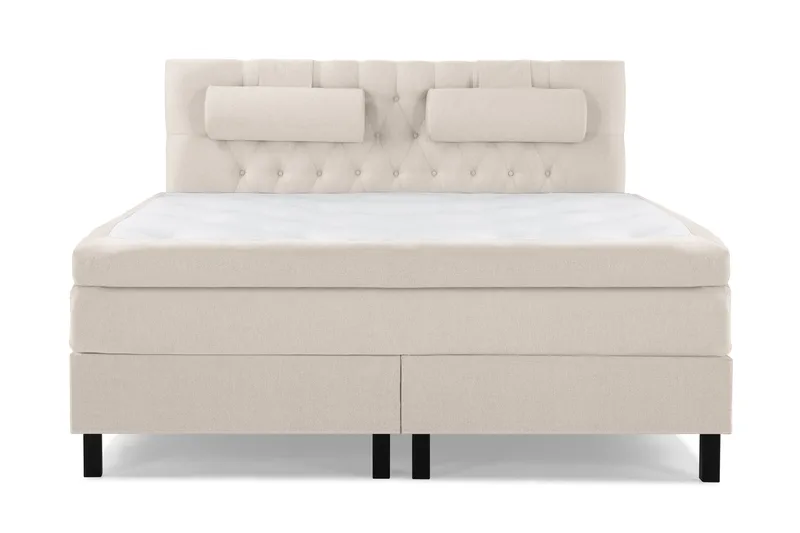 Lucky Komplett Sängpaket 160x200 Latex Diamant Sänggavel - Nackkudde Stor Beige - Möbler - Sovrum - Sängar - Kontinentalsängar