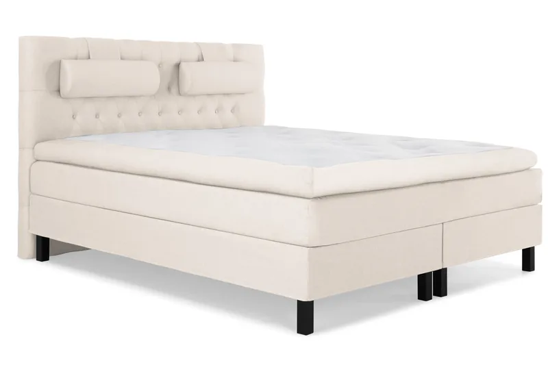 Lucky Komplett Sängpaket 160x200 Latex Diamant Sänggavel - Nackkudde Stor Beige - Möbler - Sovrum - Sängar - Kontinentalsängar