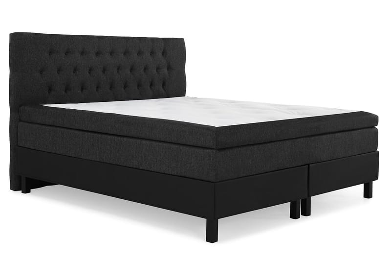 Lucky Komplett Sängpaket 160x200 Latex Diamant - Svart/Grå/PU - Möbler - Sovrum - Sängar - Kontinentalsängar