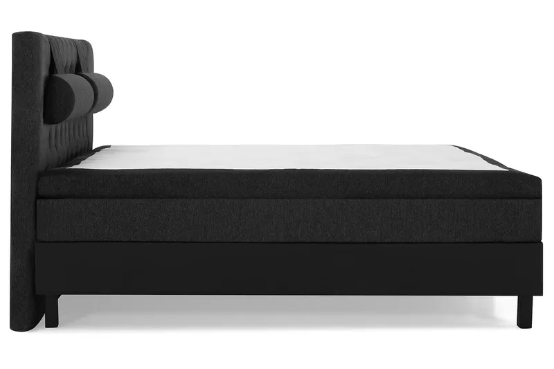 Lucky Komplett Sängpaket 160x200 Memory Diamant - Nackkudde Stor Svart/Grå/PU - Möbler - Sovrum - Sängar - Kontinentalsängar