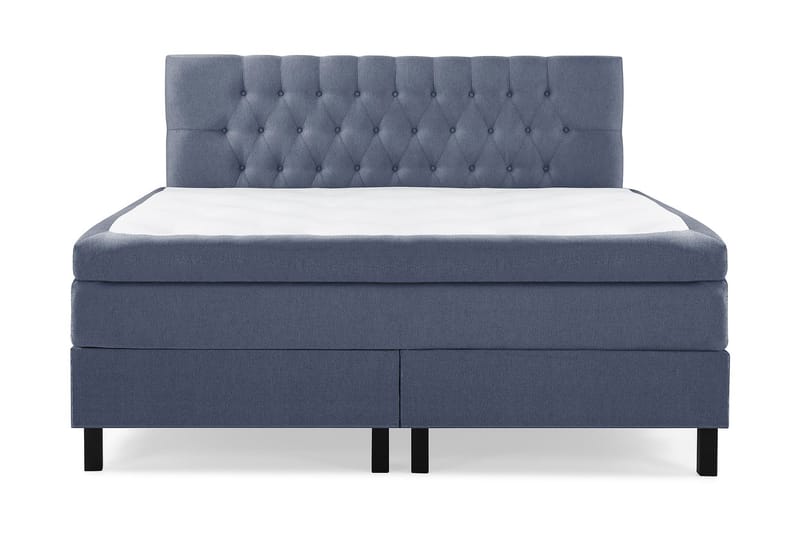Lucky Komplett Sängpaket 160x200 Memory Diamant Sänggavel - Mörkblå - Möbler - Sovrum - Sängar - Kontinentalsängar