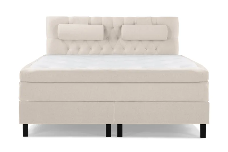Lucky Komplett Sängpaket 160x200 Memory Diamant Sänggavel - Nackkudde Stor Beige - Möbler - Sovrum - Sängar - Kontinentalsängar