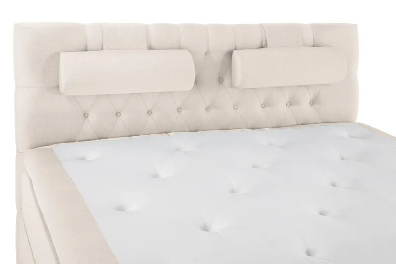 Lucky Komplett Sängpaket 160x200 Memory Diamant Sänggavel - Nackkudde Stor Beige - Möbler - Sovrum - Sängar - Kontinentalsängar