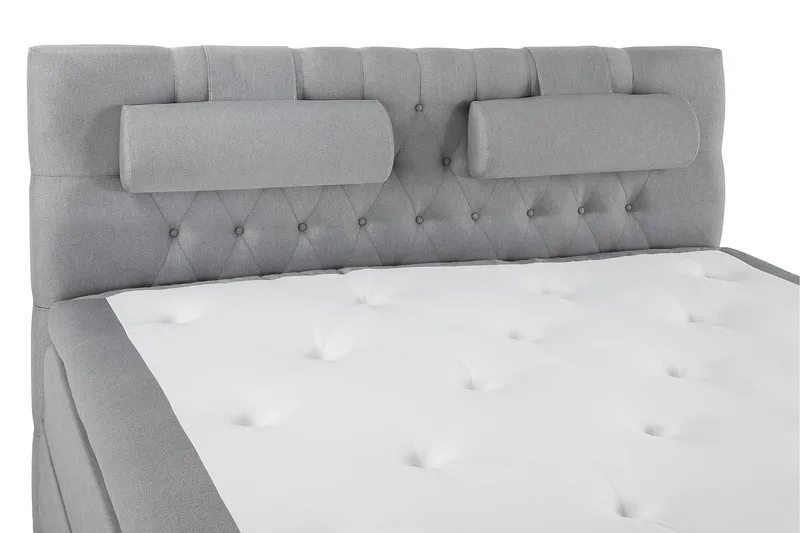 Lucky Komplett Sängpaket 160x200 Memory Diamant Sänggavel - Nackkudde Stor Mellangrå - Möbler - Sovrum - Sängar - Kontinentalsängar