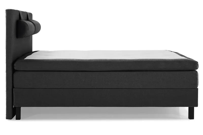 Lucky Komplett Sängpaket 160x200 Memory Slät - Nackkudde Stor Svart/Grå - Möbler - Sovrum - Sängar - Kontinentalsängar