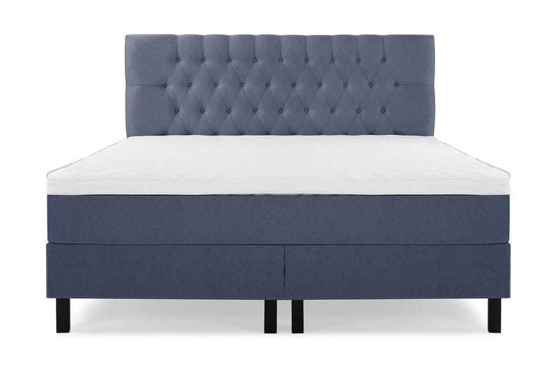 Lucky Komplett Sängpaket 160x200 Skum Diamant Sänggavel - Mörkblå - Möbler - Sovrum - Sängar - Kontinentalsängar