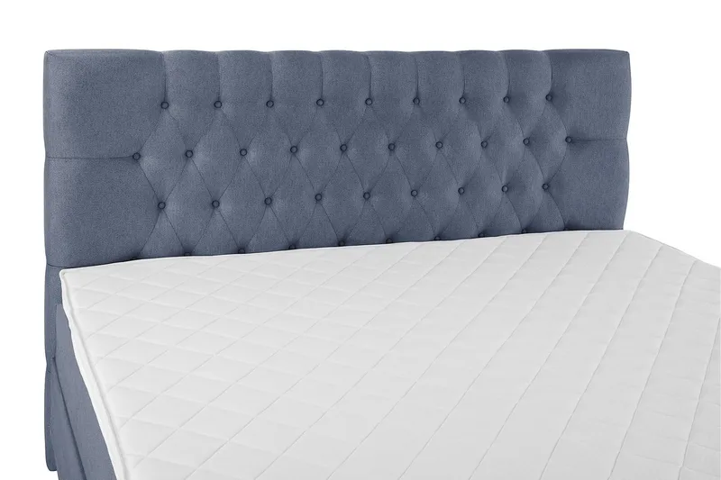Lucky Komplett Sängpaket 160x200 Skum Diamant Sänggavel - Mörkblå - Möbler - Sovrum - Sängar - Kontinentalsängar