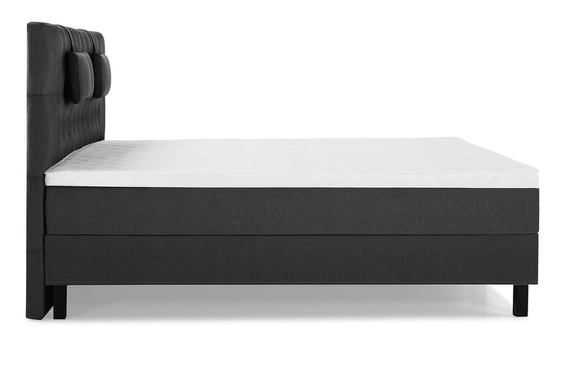Lucky Komplett Sängpaket 160x200 Skum Diamant Sänggavel - Nackkudde Liten Svart/Grå - Möbler - Sovrum - Sängar - Kontinentalsängar