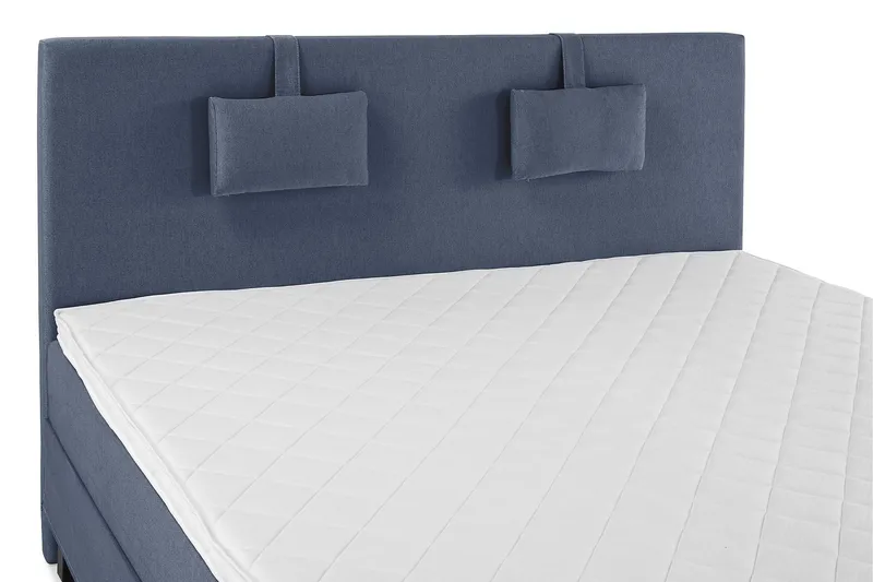 Lucky Komplett Sängpaket 160x200 Skum Slät Sänggavel - Nackkudde Liten Mörkblå - Möbler - Sovrum - Sängar - Kontinentalsängar