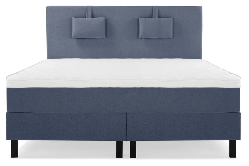 Lucky Komplett Sängpaket 160x200 Skum Slät Sänggavel - Nackkudde Liten Mörkblå - Möbler - Sovrum - Sängar - Kontinentalsängar