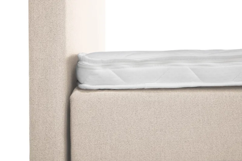 Lucky Komplett Sängpaket 160x200 Skum Slät Sänggavel - Nackkudde Stor Beige - Möbler - Sovrum - Sängar - Kontinentalsängar