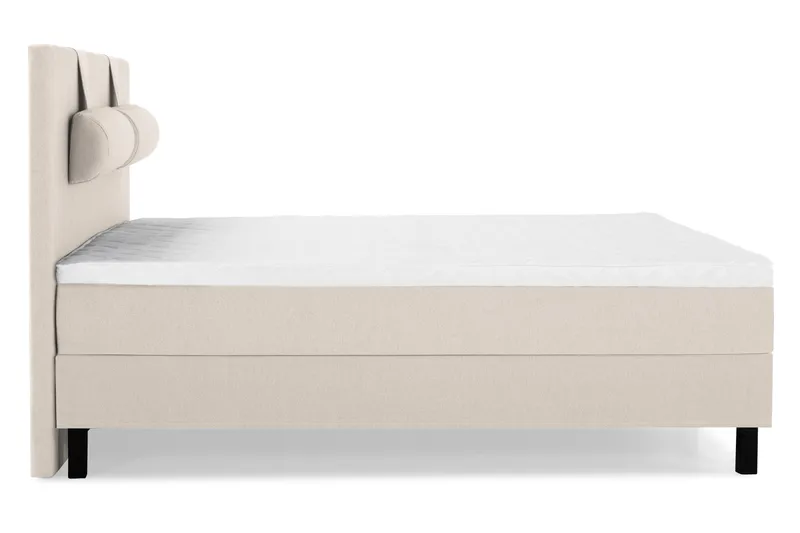 Lucky Komplett Sängpaket 160x200 Skum Slät Sänggavel - Nackkudde Stor Beige - Möbler - Sovrum - Sängar - Kontinentalsängar