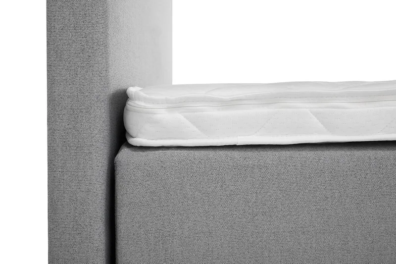 Lucky Komplett Sängpaket 160x200 Skum Slät Sänggavel - Nackkudde Stor Mellangrå - Möbler - Sovrum - Sängar - Kontinentalsängar