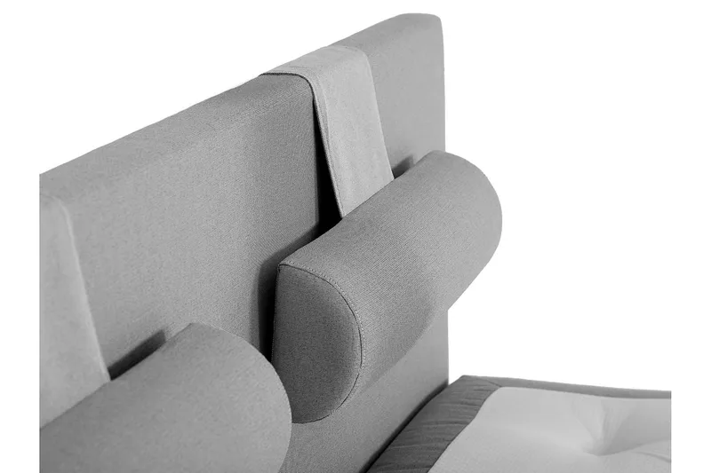 Lucky Komplett Sängpaket 160x200 Skum Slät Sänggavel - Nackkudde Stor Mellangrå - Möbler - Sovrum - Sängar - Kontinentalsängar