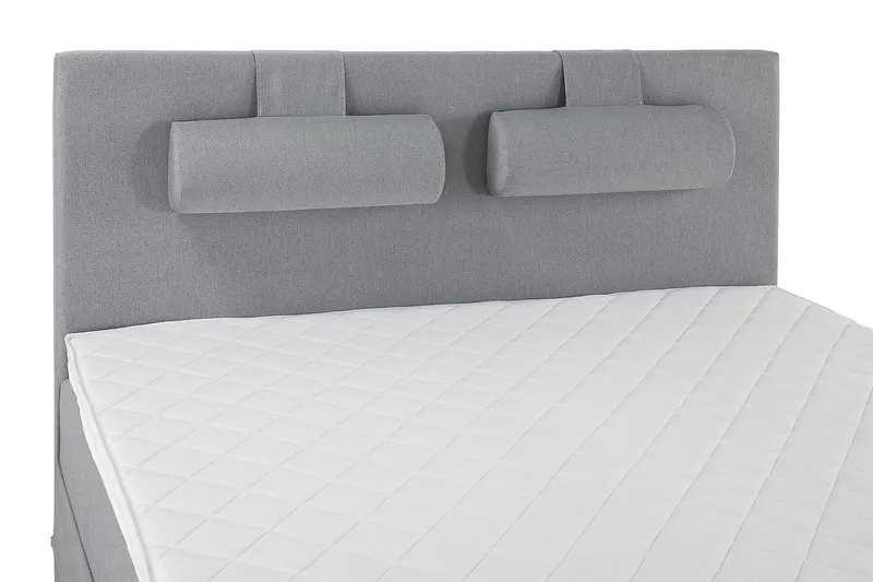 Lucky Komplett Sängpaket 160x200 Skum Slät Sänggavel - Nackkudde Stor Mellangrå - Möbler - Sovrum - Sängar - Kontinentalsängar