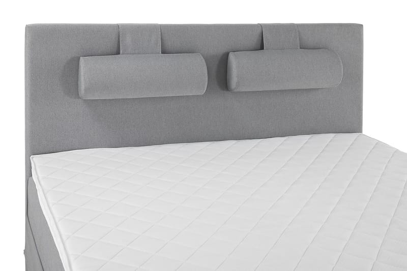 Lucky Komplett Sängpaket 160x200 Skum Slät Sänggavel - Nackkudde Stor Mellangrå - Möbler - Sovrum - Sängar - Kontinentalsängar