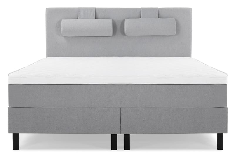 Lucky Komplett Sängpaket 160x200 Skum Slät Sänggavel - Nackkudde Stor Mellangrå - Möbler - Sovrum - Sängar - Kontinentalsängar