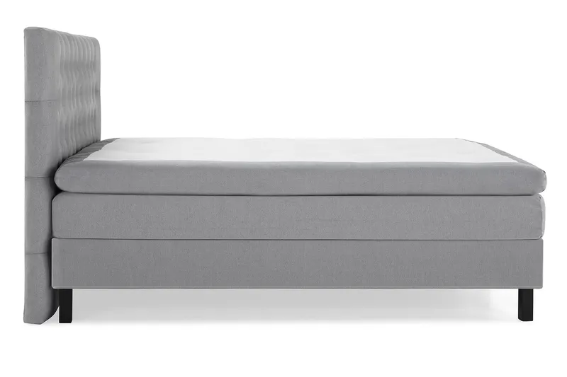 Lucky Komplett Sängpaket 160x200 Polyeter Diamant Sänggavel - Grå - Möbler - Sovrum - Sängar - Kontinentalsängar