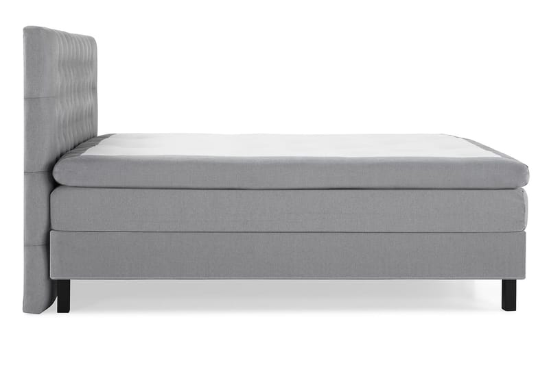 Lucky Komplett Sängpaket 160x200 Polyeter Diamant Sänggavel - Grå - Möbler - Sovrum - Sängar - Kontinentalsängar