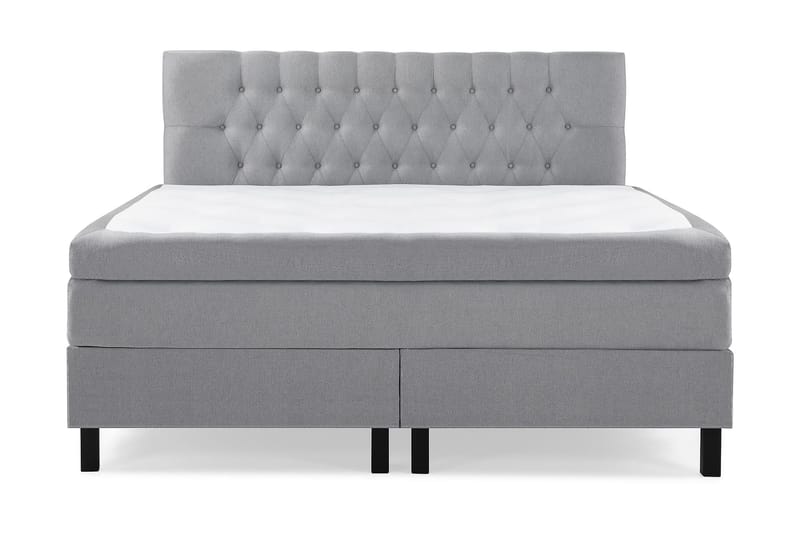Lucky Komplett Sängpaket 160x200 Polyeter Diamant Sänggavel - Grå - Möbler - Sovrum - Sängar - Kontinentalsängar