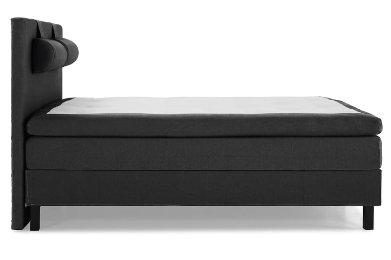 Lucky Komplett Sängpaket 160x200 Polyeter Slät - Nackkudde Stor Svart/Grå - Möbler - Sovrum - Sängar - Kontinentalsängar