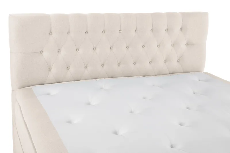 Lucky Komplett Sängpaket 160x200 Polyeter Diamant Sänggavel - Beige - Möbler - Sovrum - Sängar - Kontinentalsängar