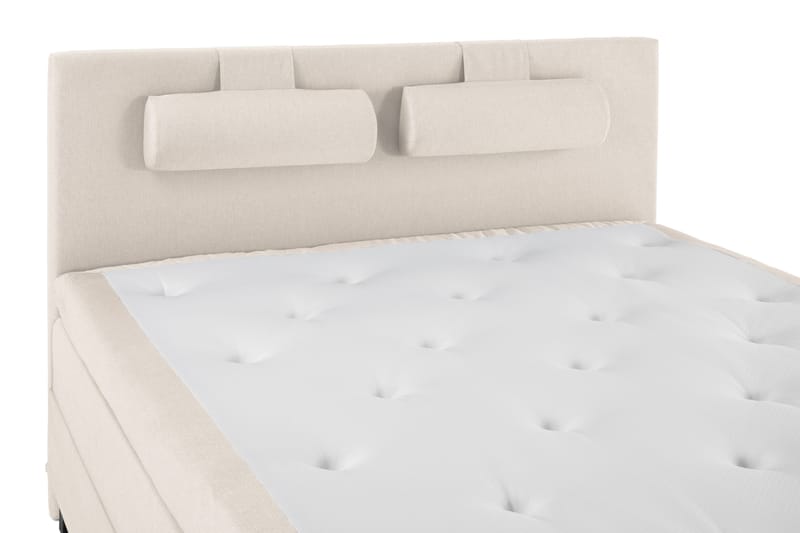 Lucky Komplett Sängpaket 160x200 Polyeter Slät Sänggavel - Nackkudde Stor Beige - Möbler - Sovrum - Sängar - Kontinentalsängar