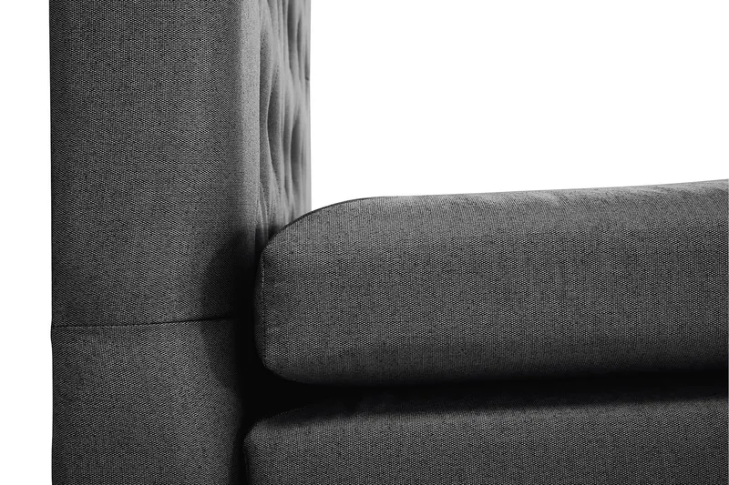 Lucky Komplett Sängpaket 180x200 Latex Diamant Sänggavel - Nackkudde Liten Svart/Grå - Möbler - Sovrum - Sängar - Kontinentalsängar