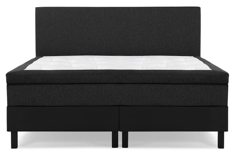 Lucky Komplett Sängpaket 180x200 Latex Slät - Svart/Grå/PU - Möbler - Sovrum - Sängar - Kontinentalsängar