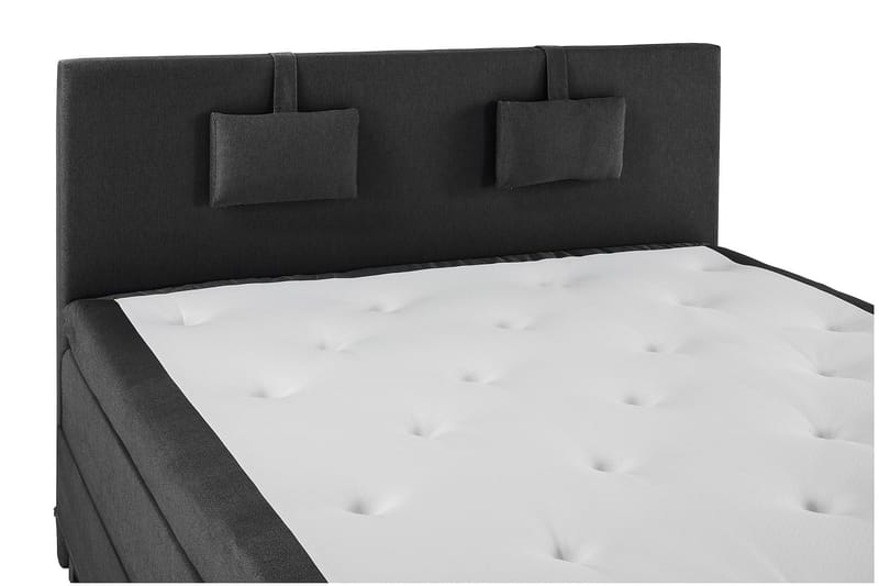 Lucky Komplett Sängpaket 180x200 Memory Slät - Nackkudde Liten Svart/Grå - Möbler - Sovrum - Sängar - Kontinentalsängar