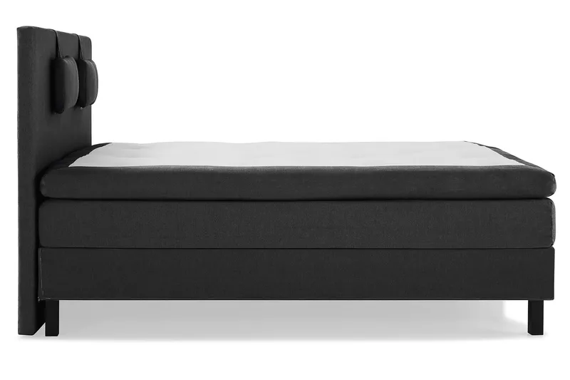 Lucky Komplett Sängpaket 180x200 Memory Slät - Nackkudde Liten Svart/Grå - Möbler - Sovrum - Sängar - Kontinentalsängar