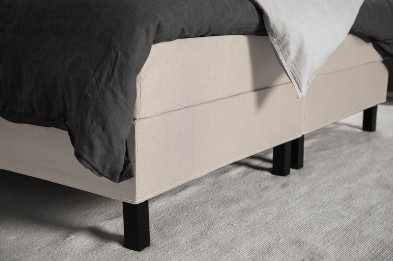 Lucky Komplett Sängpaket 180x200 Memory Slät Sänggavel - Nackkudde Stor Beige - Möbler - Sovrum - Sängar - Kontinentalsängar