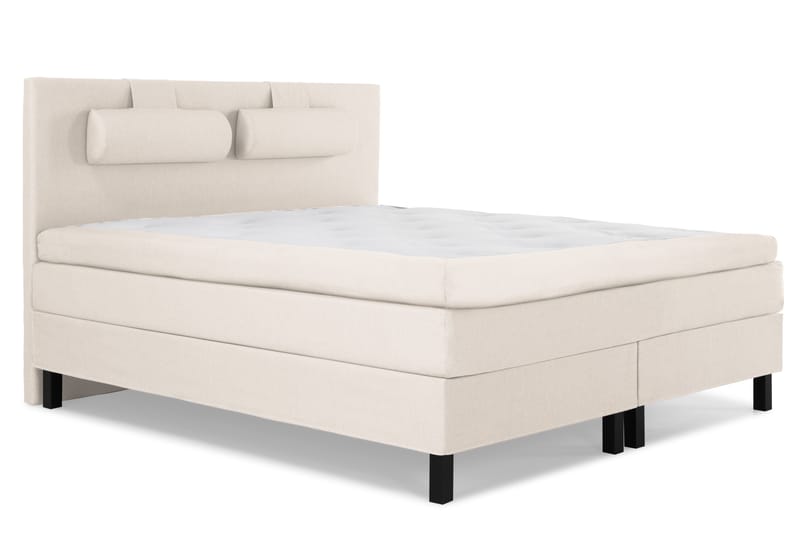 Lucky Komplett Sängpaket 180x200 Memory Slät Sänggavel - Nackkudde Stor Beige - Möbler - Sovrum - Sängar - Kontinentalsängar