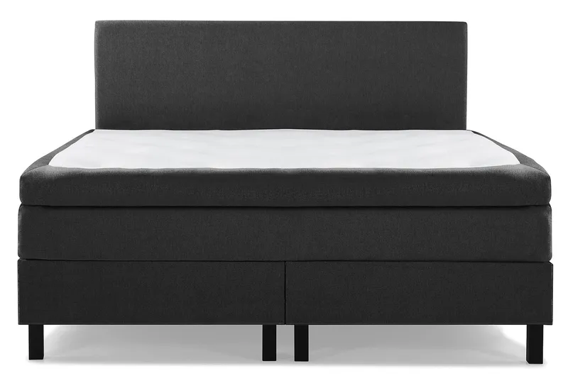 Lucky Komplett Sängpaket 180x200 Memory Slät Sänggavel - Svart/Grå - Möbler - Sovrum - Sängar - Kontinentalsängar