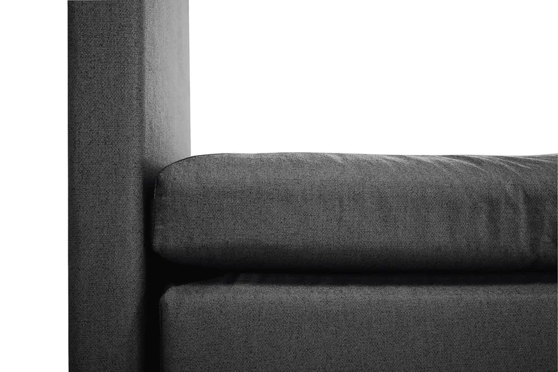 Lucky Komplett Sängpaket 180x200 Memory Slät Sänggavel - Svart/Grå/PU - Möbler - Sovrum - Sängar - Kontinentalsängar