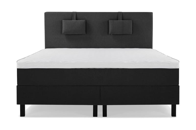 Lucky Komplett Sängpaket 180x200 Skum Slät - Nackkudde Liten Svart/Grå - Möbler - Sovrum - Sängar - Kontinentalsängar